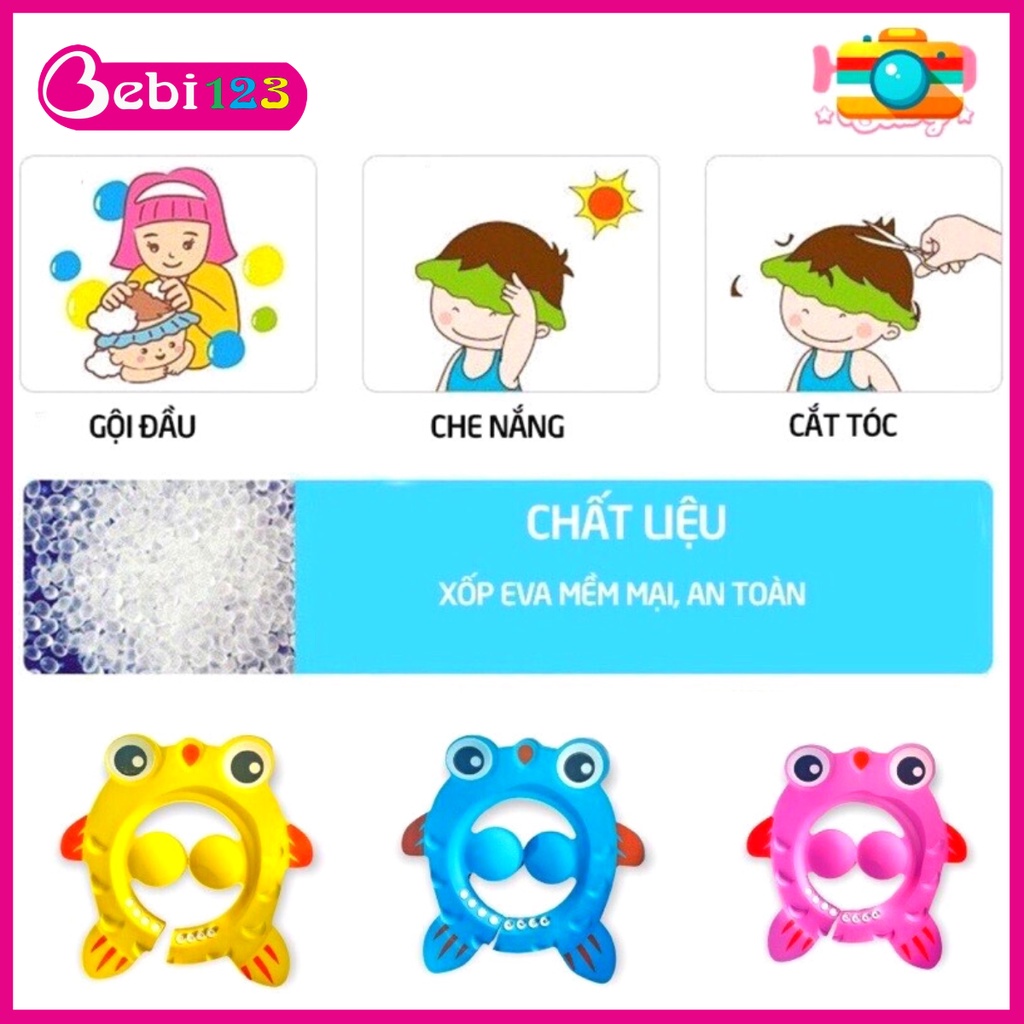Mũ Nón Tắm Chắn Nước Bảo Vệ Tai Cho Bé Yêu