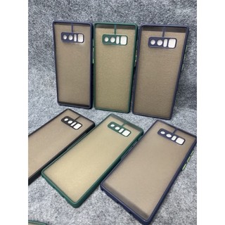 Ốp lưng lưng nhám viền màu cho Samsung Note 8