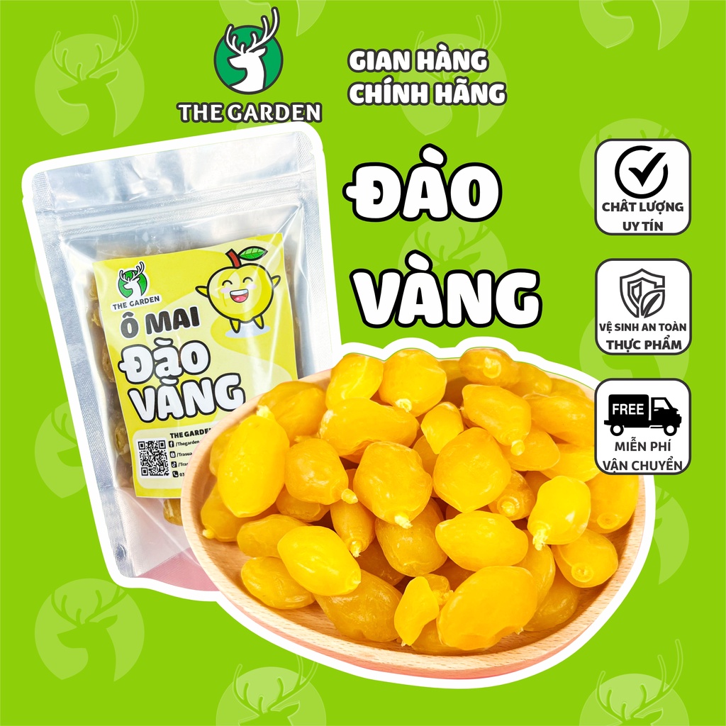 Ô mai xí muội đào vàng chua ngọt 100gr The Garden