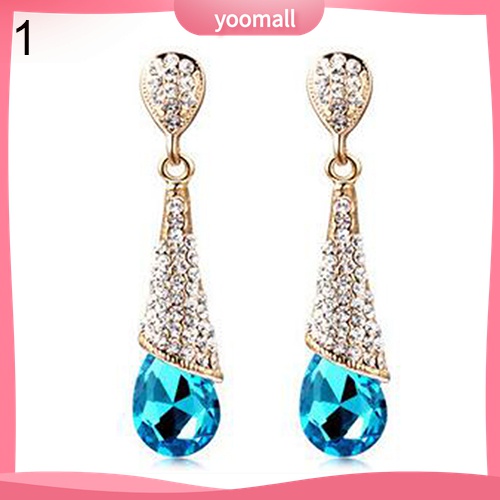 {YO} Bông Tai Kẹp Vành Tai Đính Đá Zircon Toàn Diện Cho Nữ