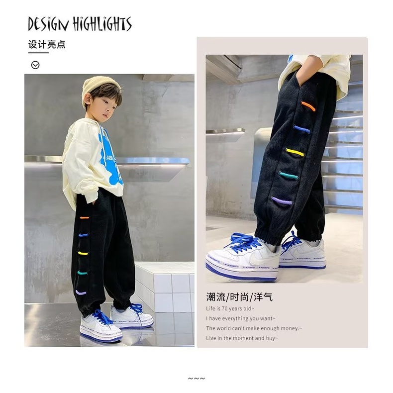 Quần Dài Thể Thao Phong Cách Mới Thời Trang Mùa Thu Cho Bé Trai