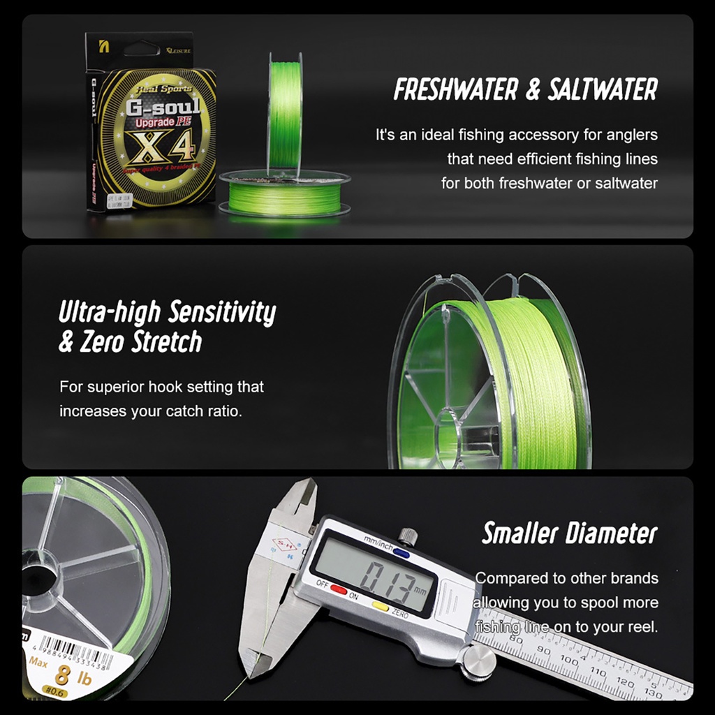 Cuộn Dây Câu Cá Siêu Bền X4 100M X4 Bằng PE