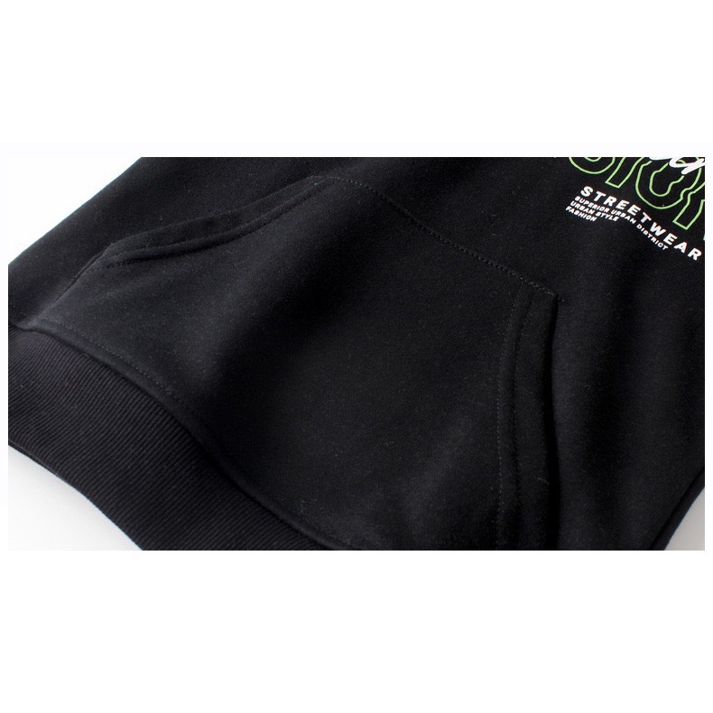 15-43kg Áo Nỉ Da Cá Có Mũ Phối Tay AKL cho Bé Trai #Streetwean