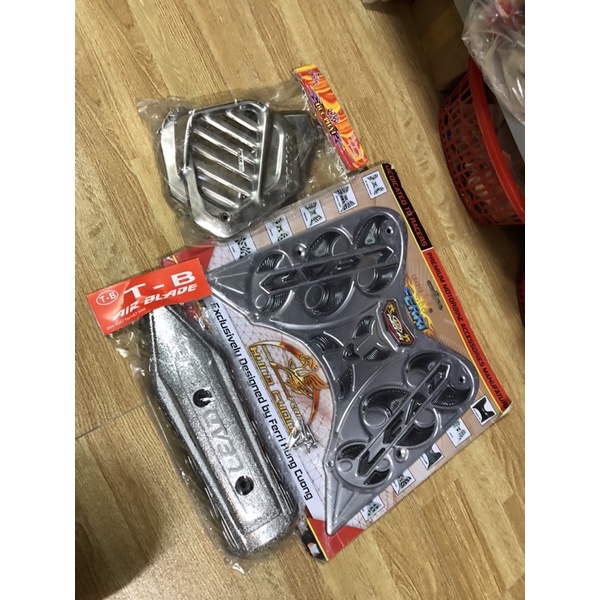 Giá trọn bộ 3 món ốp xe LEAD 13->15 bao gồm có Sàn chân +Ốp Pô +Ốp quạt gió cao cấp giá rẻ