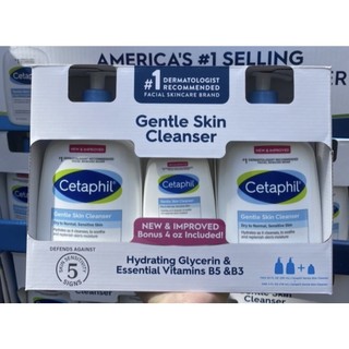 Bộ Sữa Rửa Mặt Cetaphil Gentle Skin Cleanser (Set 3 chai: 2 chai 591ml + 1 chai 118ml)