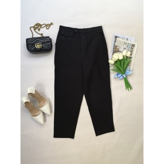 Quần baggy dáng cơ bản màu đen 2qu0011 hestia design