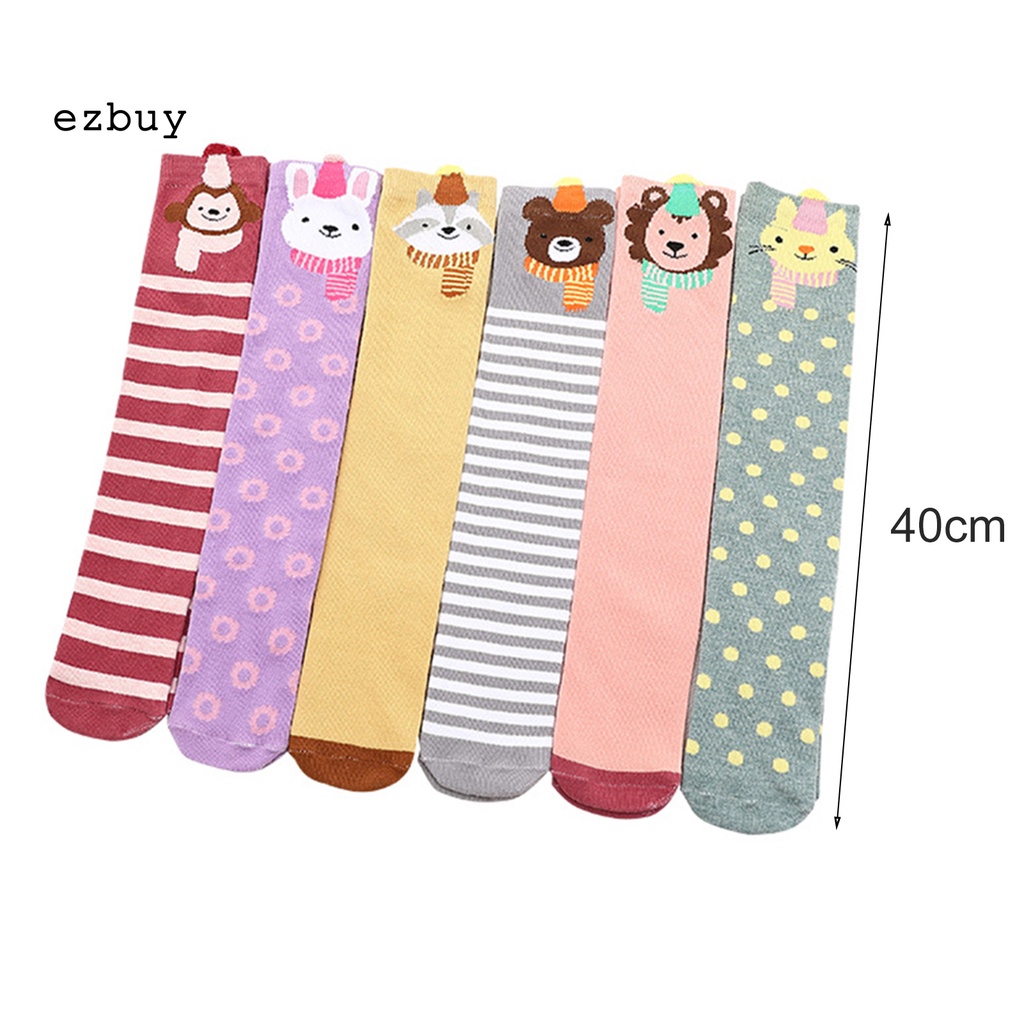 Vớ dài ngang đùi khử mùi in họa tiết động vật dễ thương cho bé gái