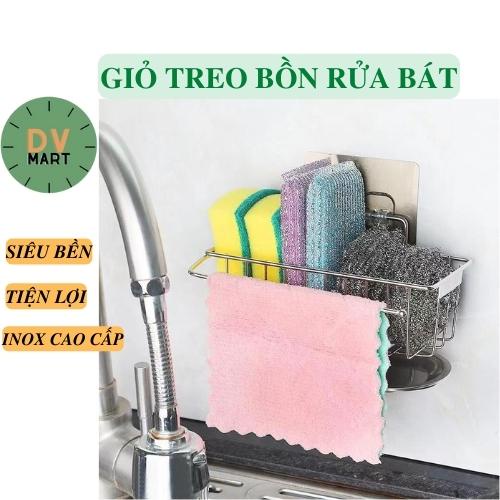 Giá Để Đồ Rửa Chén Bát Chất Liệu Inox Cao Cấp Kèm Khay Hứng Nước Tiện Lợi, Giá Gắn Bồn Rửa Chén