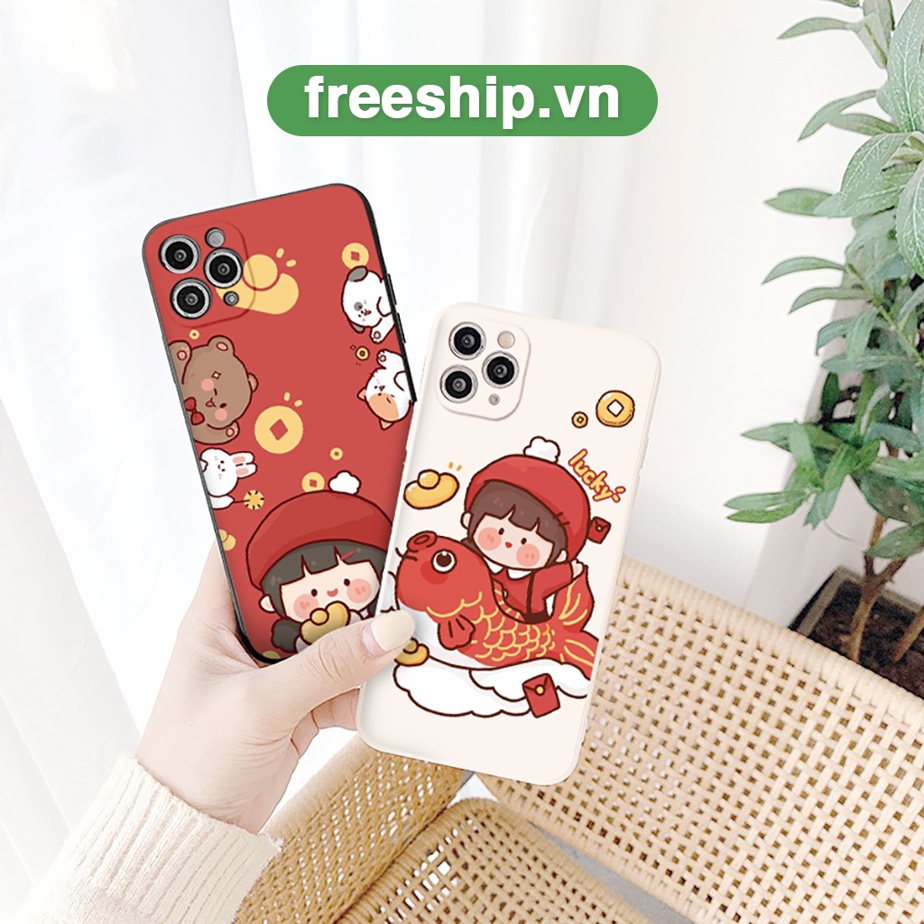 Ốp điện thoại iphone tiền tài ốp vuông bảo vệ cam 6/6splus/7/7plus/8/8plus/x/xr/xs/11/12/13/14/pro/max/plus/promax