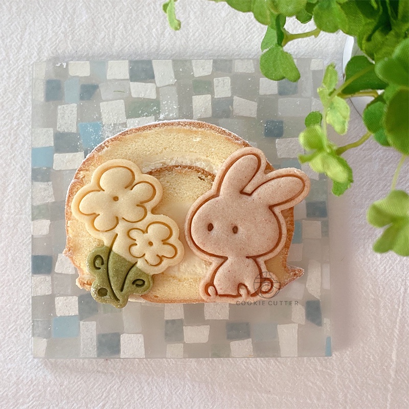 Hoạt hình thỏ bánh quy chết động vật phục sinh hoa bánh quy chết bánh ngọt trang trí kẹo craftwork kiểu kẹp tay