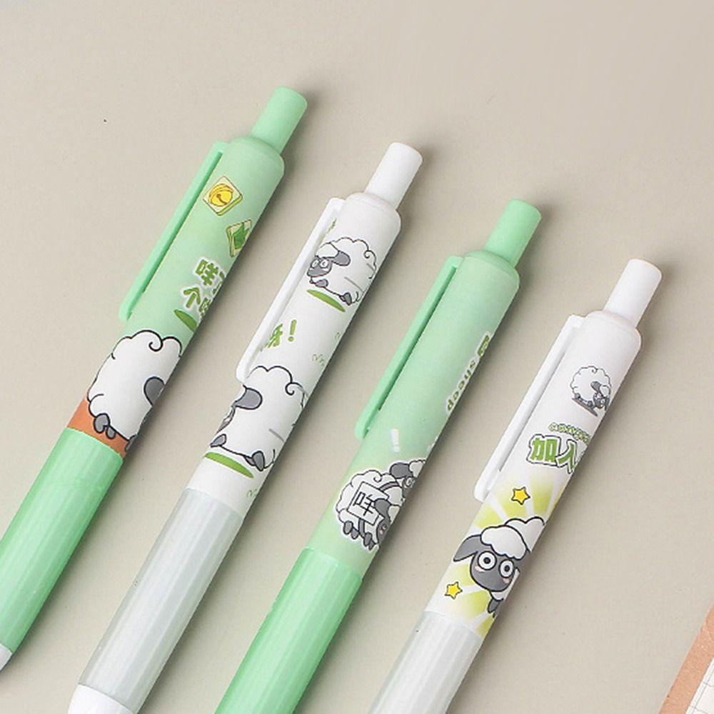 CHOOKEY Set 6 Bút Mực Dạng Nhấn Họa Tiết Hoạt Hình Dễ Thương