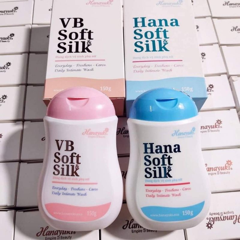 Dung Dịch Vệ Sinh Phụ Nữ Dịu Nhẹ Thơm Mát Hana Soft Silk Hanayuki 150gr