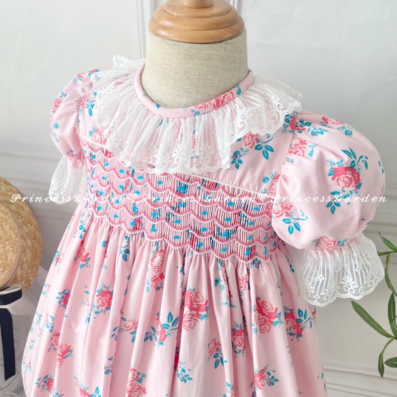ĐẦM SMOCK HOA LƯỢN SÓNG