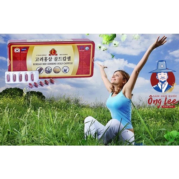 Viên đạm hồng sâm nhung hươu linh chi Korea Insam 120 viên Hàn Quốc