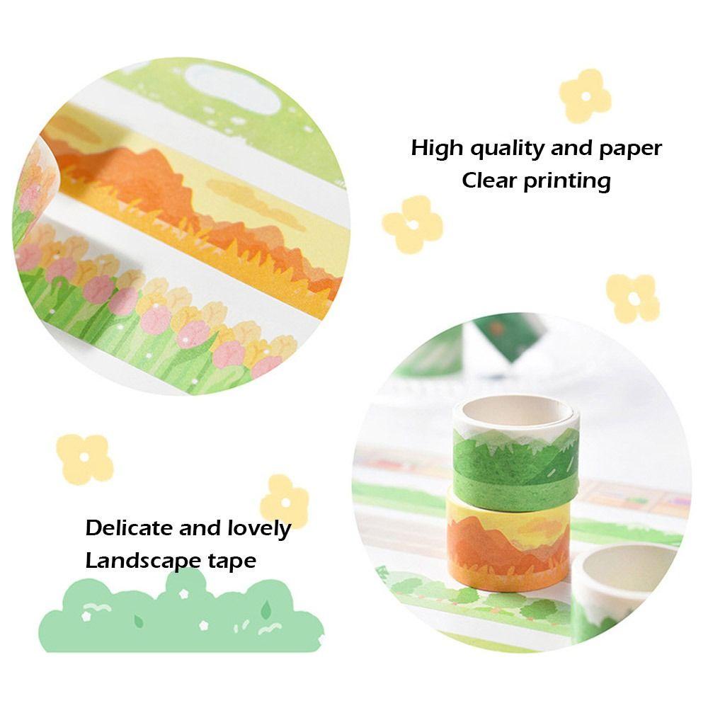 CHOOKEY 4 Cuộn Băng Keo Dán Trang Trí Sổ Tay DIY