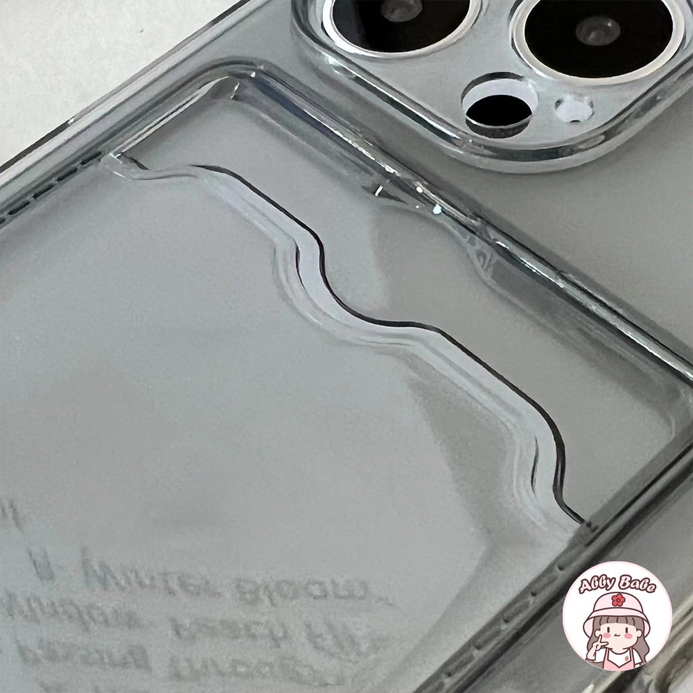 Ốp Điện Thoại TPU Mềm Mỏng Trong Suốt Có Ngăn Đựng Thẻ Chống Nước Cho IP 14 13 12 11 Pro Max X XS