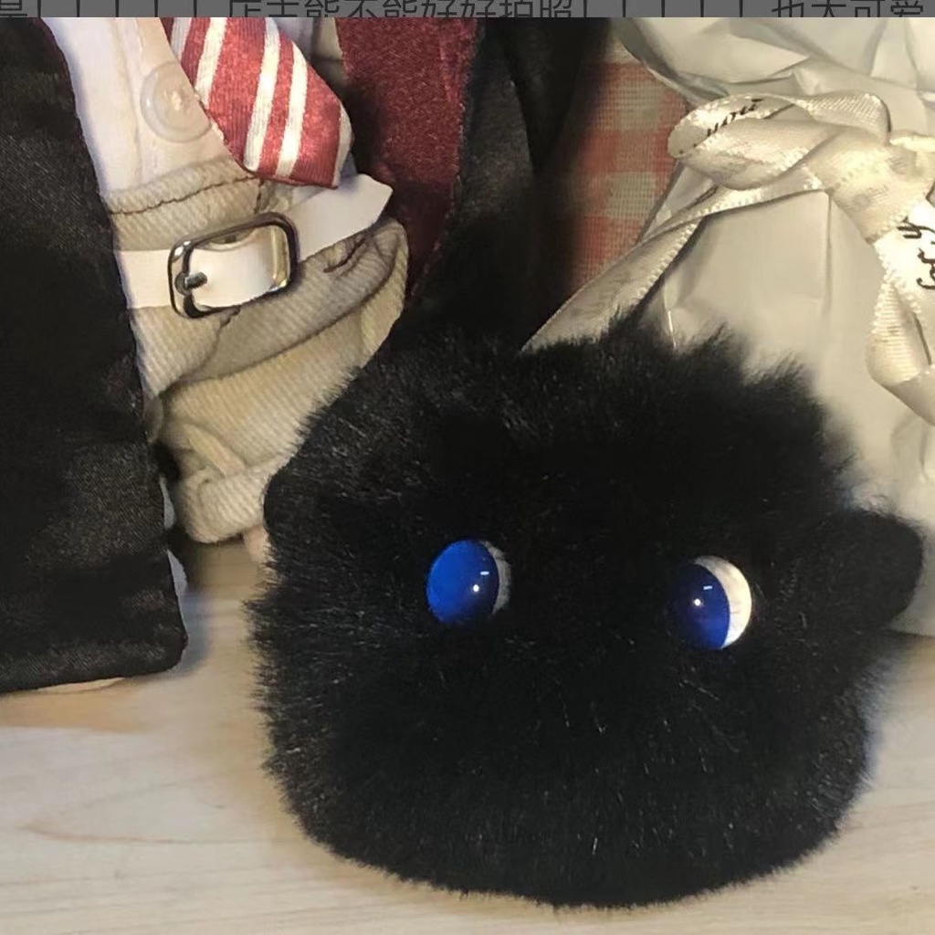 Móc Khóa Hình Mèo Đeo Núi Bằng Lông Nhung Dễ Thương Xinh Xắn