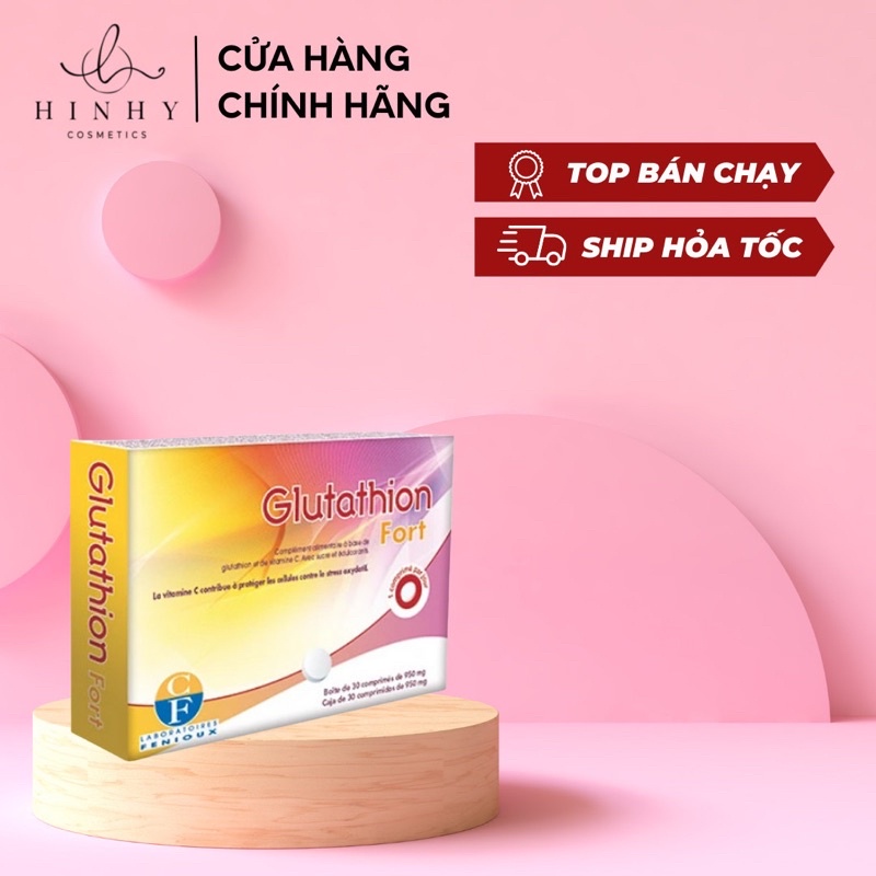 Viên Ngậm Trắng Da Glutathion Fort Hộp 30 viên