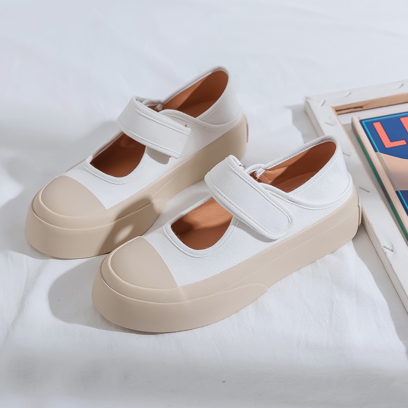 Giày Vải Canvas Màu Trắng Họa Tiết Nhí Vẽ Tay Xu Xiaonuo Dễ Thương  BM018-Molita