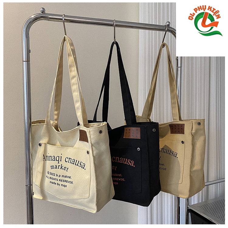 Túi tote vải size lớn thời trang Hàn Quốc mới nhất túi tote dễ thương