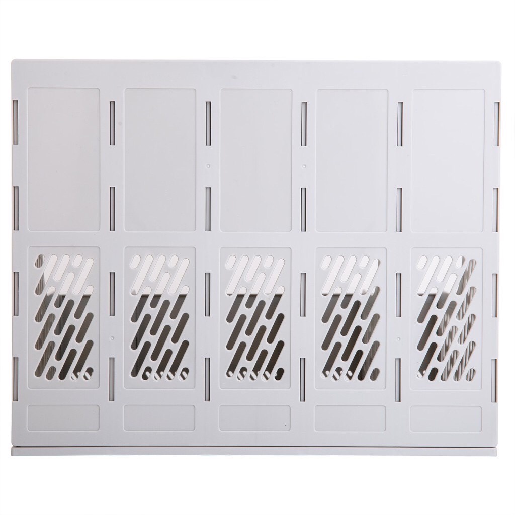 Kệ đựng tài liệu Deli 5 ngăn đứng để bàn dùng cho văn phòng màu Ghi xám - nhựa PP cao cấp - E9838