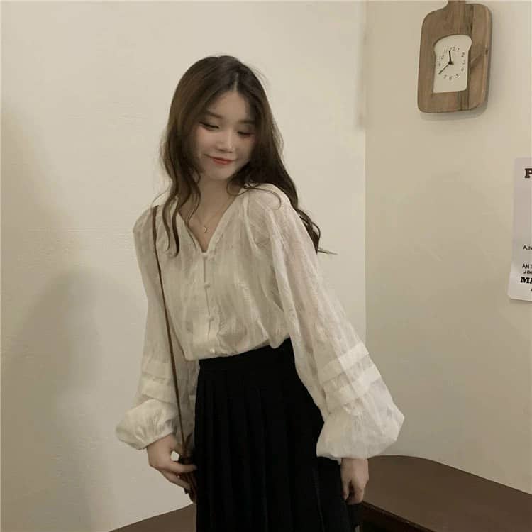 Áo babydoll  tay ren  A204 aosomicongsothietke