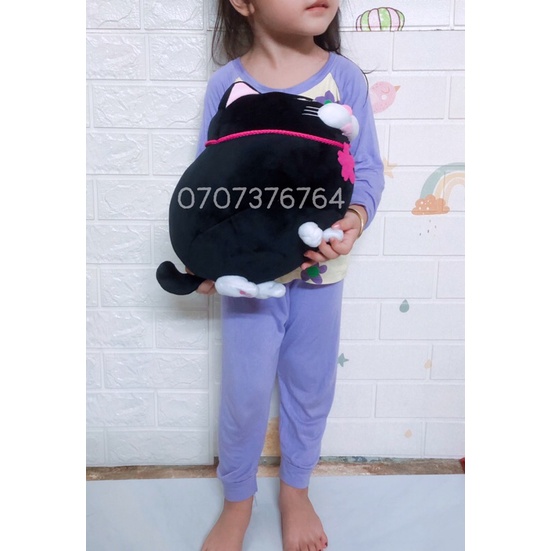 HỎA TỐC- Thú Bông MÈO ĐEN JENNIFER 2 Ngày-1 Đêm,Chất Miniso Mềm Mịn