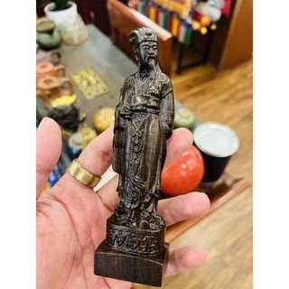 Tượng Gia Cát Lượng gỗ trầm indo 15cm