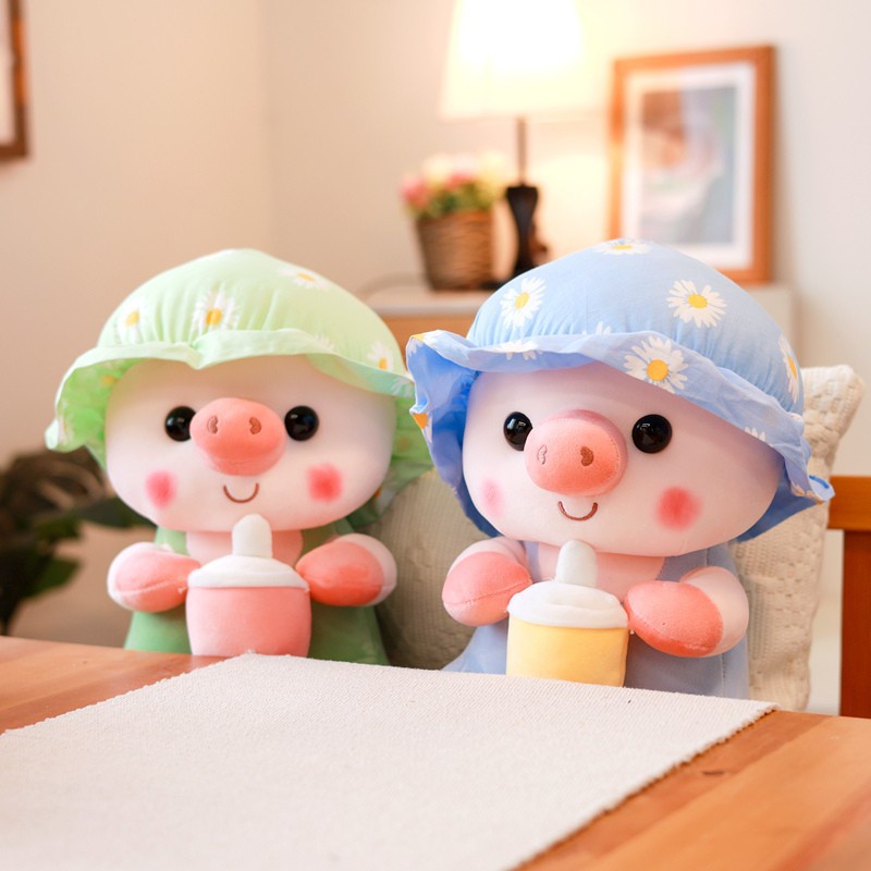 Gấu bông mini heo bình sữa - Quà tặng dễ thương