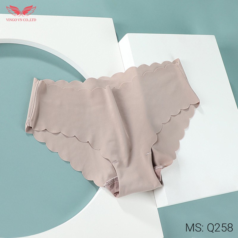 Quần Lót Nữ Su Trơn Mềm Mát VINGO Thiết Kế Không Viền Đáy Cotton Kháng Khuẩn An Toàn Ôm Mông Cao Cấp Q258 VNGO