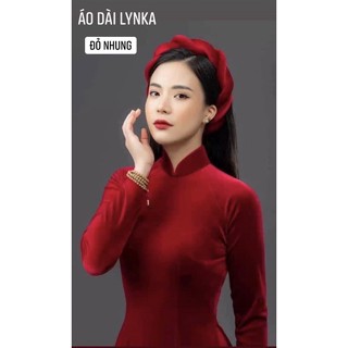 ÁO DÀI NHUNG ĐỎ MAY SẴN/ÁO DÀI LYNKA(có big size 80kg)