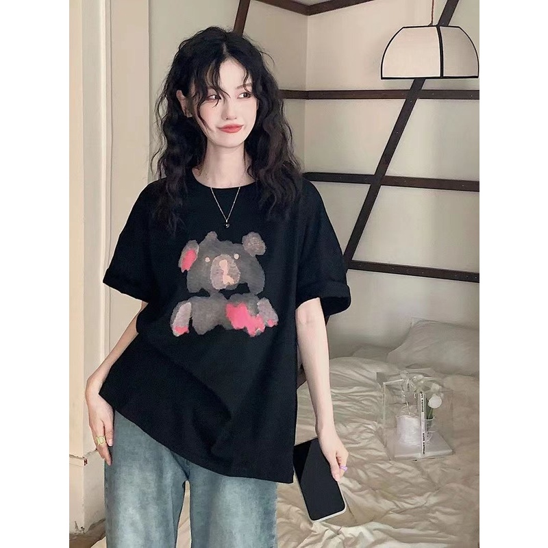 NRVP Áo Thun Unisex Mùa Hè Dáng Suông Tay Cộc Phong Cách Hàn Quốc Cho Nam Nữ