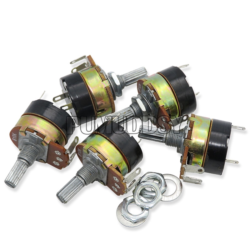 Bộ 2 Chiết Áp Điều Chỉnh Tốc Độ WH138 WH138-1 B5K B10K B20K B50K B100K B250K B500K 10K 100K