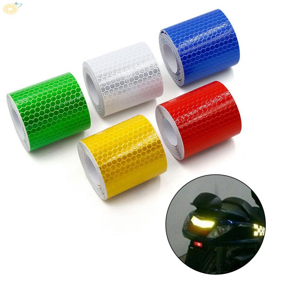 1 Cuộn Băng Keo Phản Quang Cảnh Báo Bề Mặt Mịn Màng Màu Xanh Lá / Đỏ