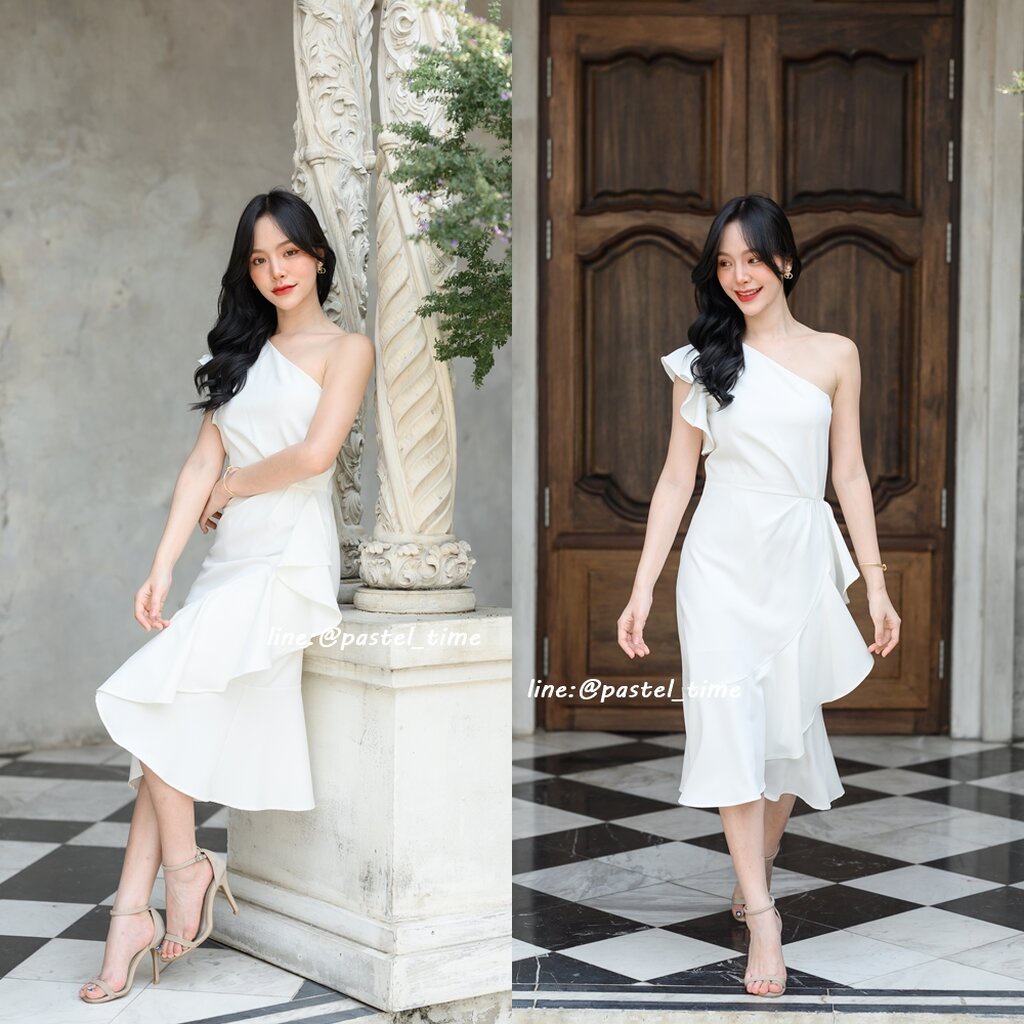 Váy một vai Ashley – Trắng