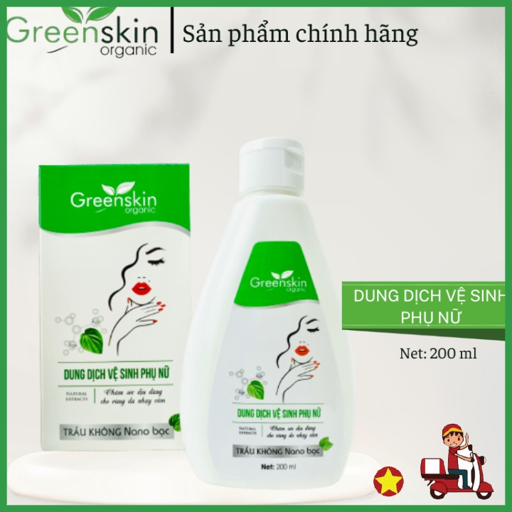 Dung Dịch Vệ Sinh Phụ Nữ Chăm Sóc Dịu Dàng Cho Vùng Da Nhạy Cảm 200ml - Greenskin Organic