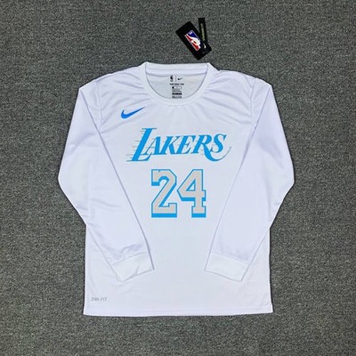 Áo Thun Bóng Rổ Tay Dài In Hình Lakers James Kobe Davis Chất Liệu Khô Thoáng Nhanh Thời Trang Cao Cấp