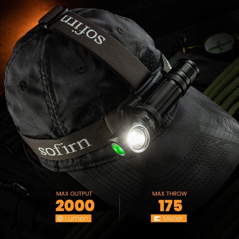 Đèn pin đội đầu SOFIRN HS40 sáng 2000 lumen chiếu xa 175m