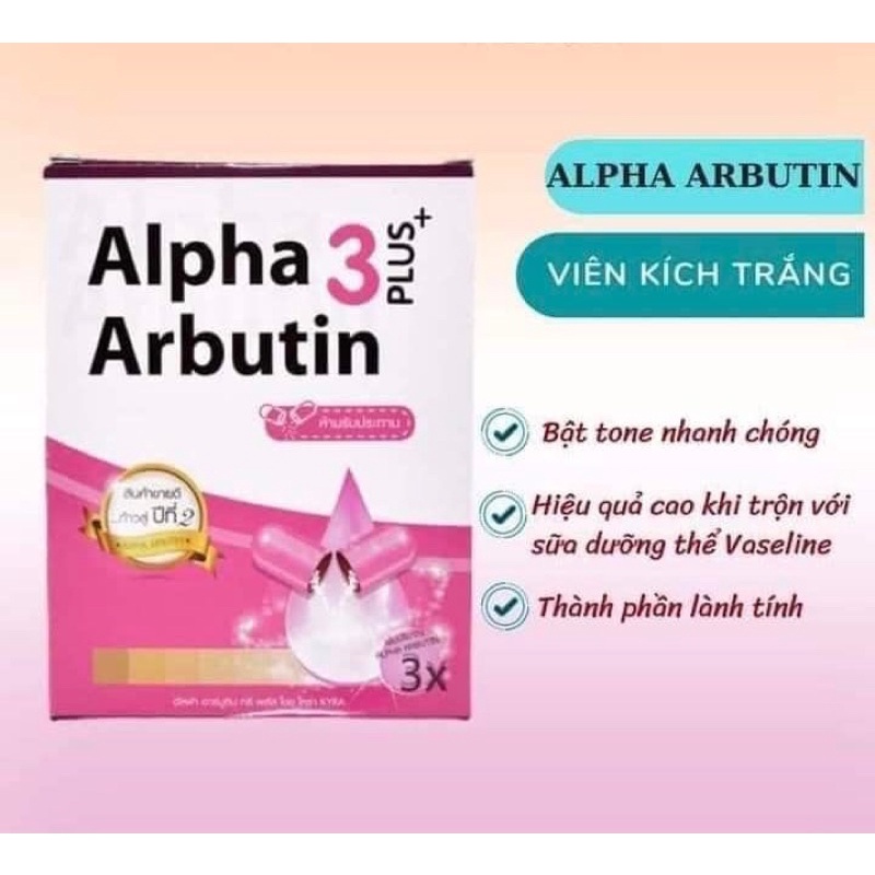 1 VĨ 10 VIÊN KÍCH TRẮNG ALPHA ARBUTIN THÁI LAN