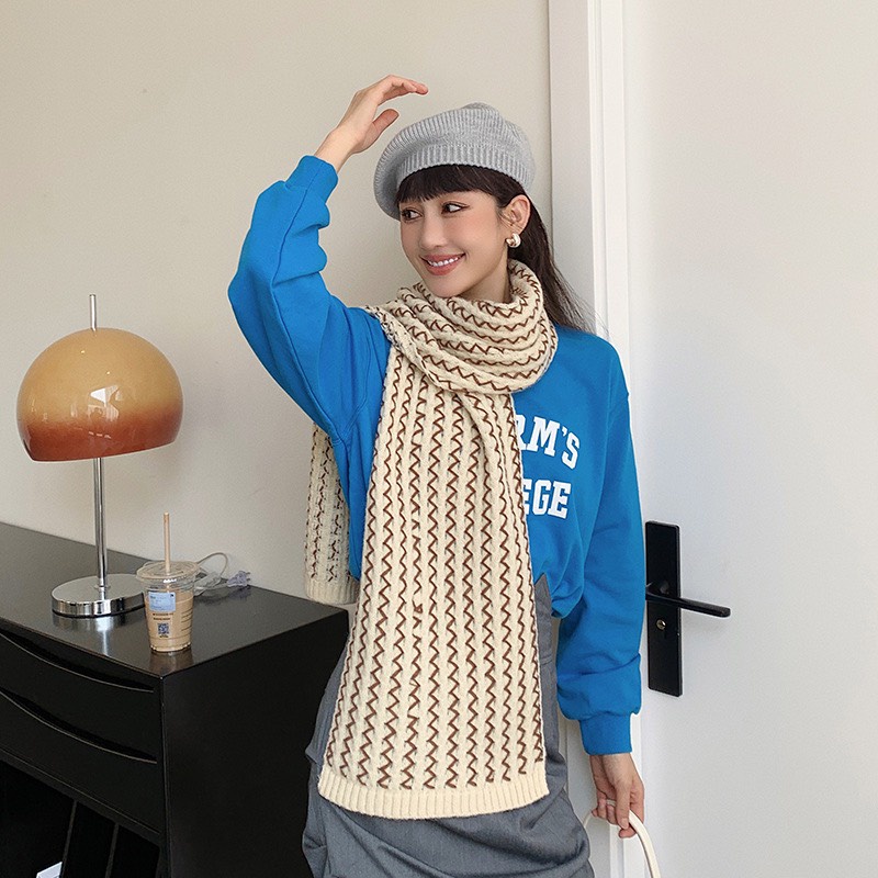 KHĂN CHOÀNG LEN LÔNG CỪU MÙA ĐÔNG HỌA TIẾT CARO LẠ MẮT