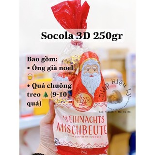 Socola Noel 3D ông già Noel treo cây thông chocolate 3D