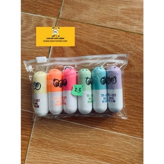 bút dạ quang mini set 6 cây