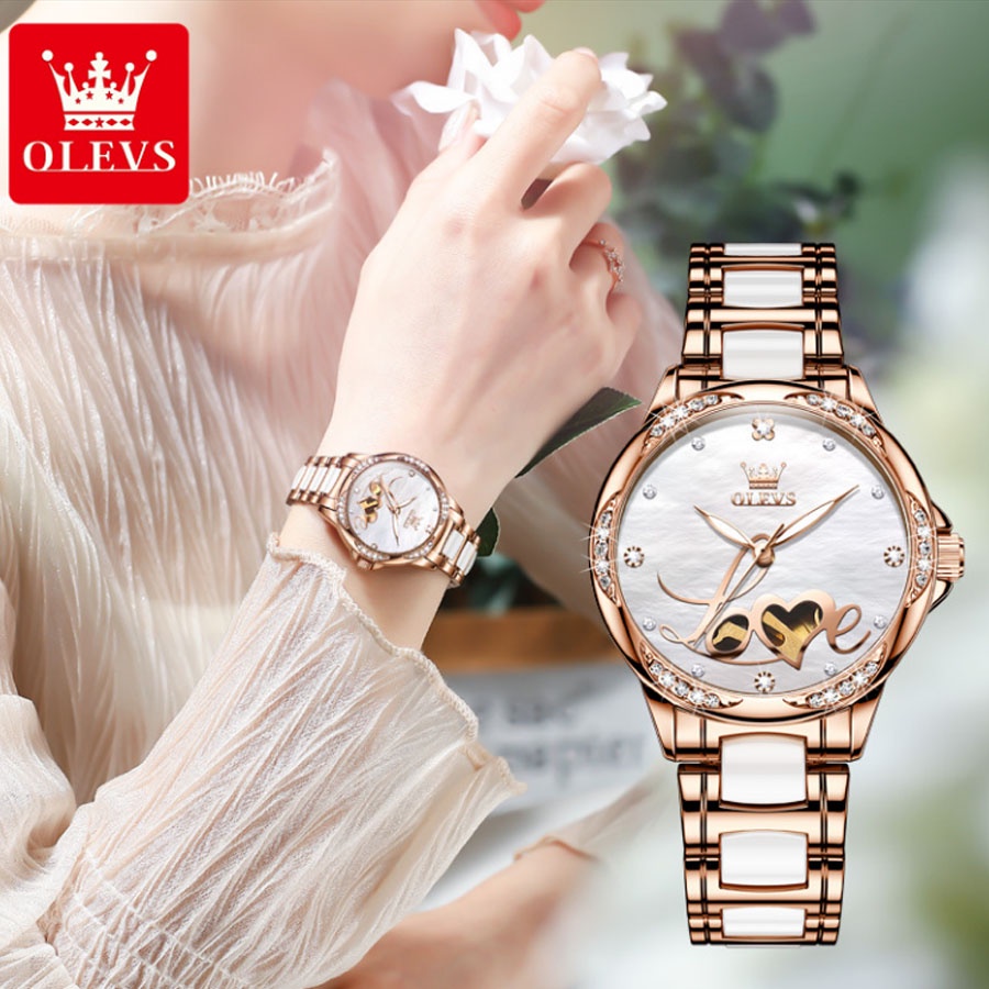 Đồng hồ nữ Olevs máy cơ size 32mm,dây kim loại bằng thép, sang trọng quý phái,chống nước 30m,bảo hành toàn quốc 12 tháng
