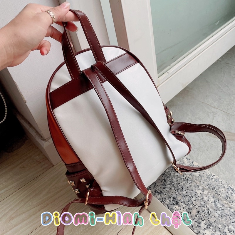 Balo da nữ dễ thương hình gấu đeo kính mẫu mới thời trang giá rẻ DIOMI