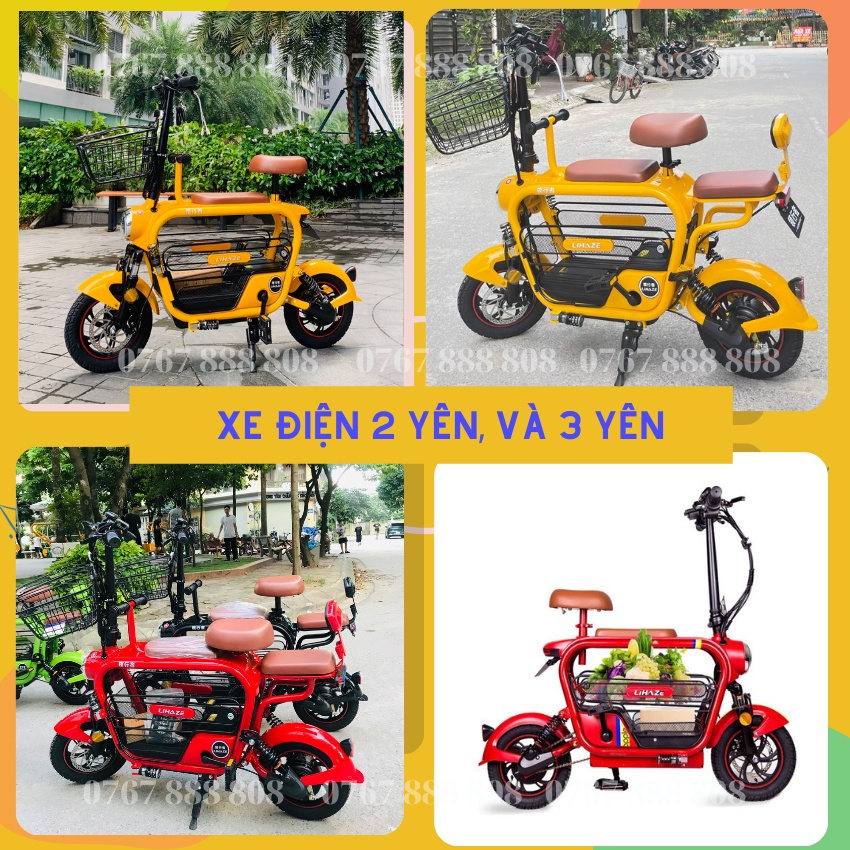 💥  Xe điện Lihaze 2 yên, xe điện Lihaze 3 yên hàng chính hãng pin dung lượng cao 15a
