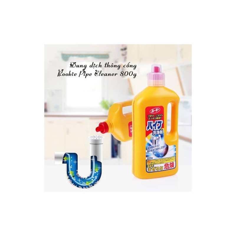 Chai Dung dịch thông tắc cống Daiichi Rookie Pipe Cleaner Chlorine-Type 800g