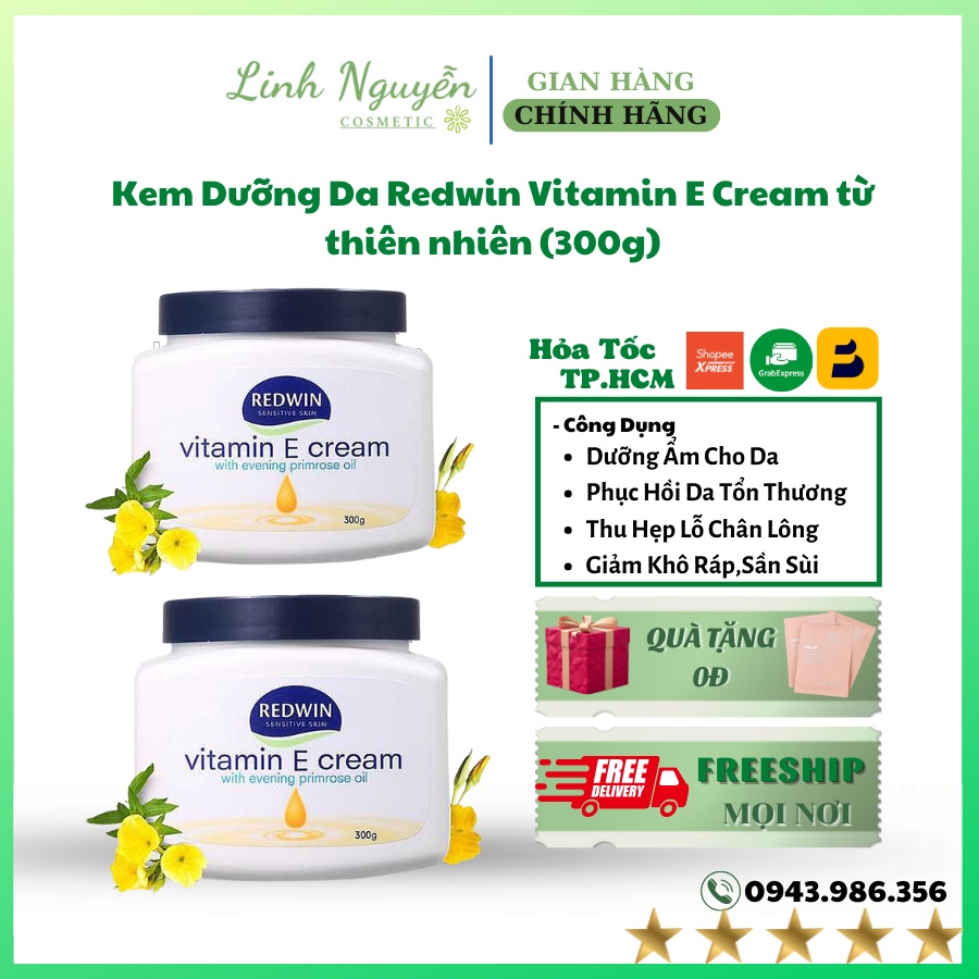 Kem Dưỡng Da Redwin Vitamin E Cream từ thiên nhiên (300g)