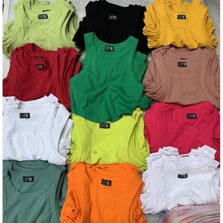 Áo crop sát nách 3 lỗ- ảnh thật