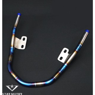 Tay xách, cảng sau Titan bóng mẫu Trần Thuận dành cho Wave 50,100,110, RSX 110 đầu chụp nhôm xanh