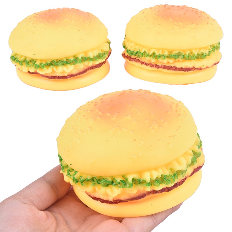 Đồ Chơi Hình Bánh Burger Phát Ra Tiếng Kêu Cho Thú Cưng